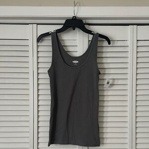 Old Navy Fitted Gray Tank Top